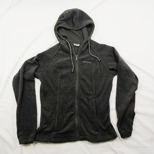 Columbia Full Zip Dark Grey Hoodie Medium